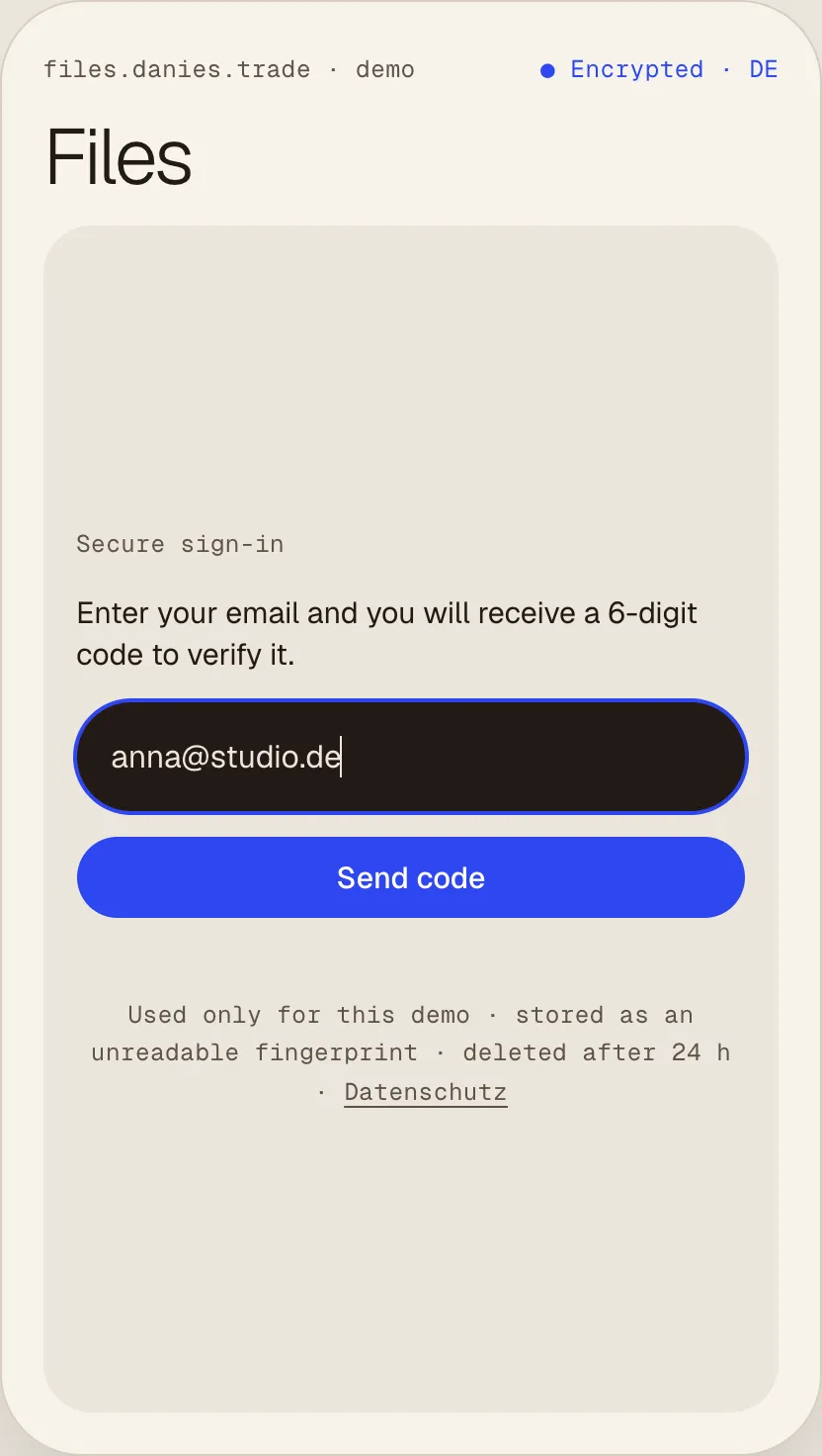 Secure sign-in with a work email